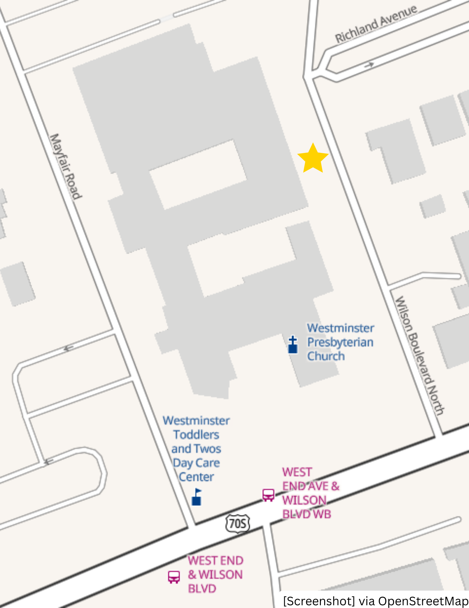 Map of NeedLink Nashville