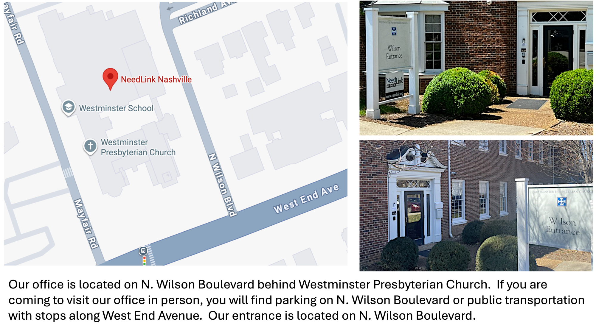 Map of NeedLink Nashville Office